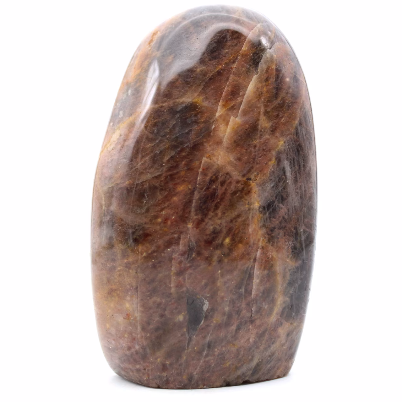 Piedra de luna negra microlina de forma pulida
