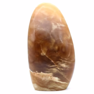 Bloque de calcita de miel natural pulida