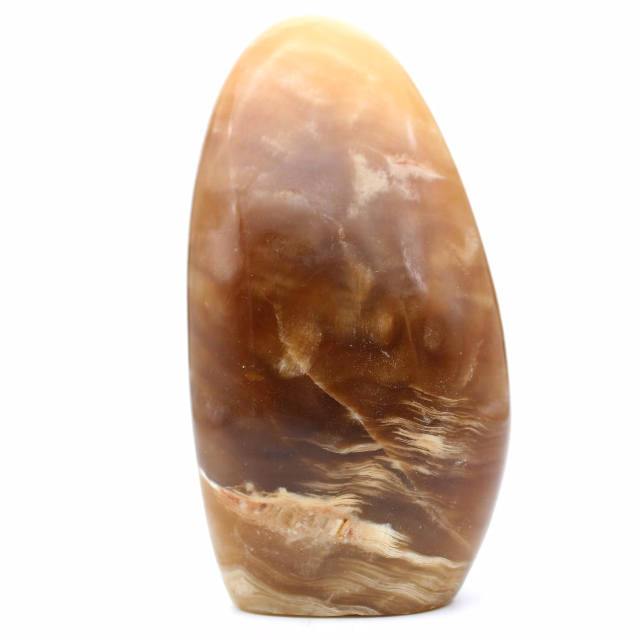 Bloque de calcita de miel natural pulida