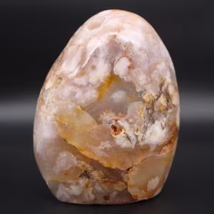 Piedra de ágata flor pulida