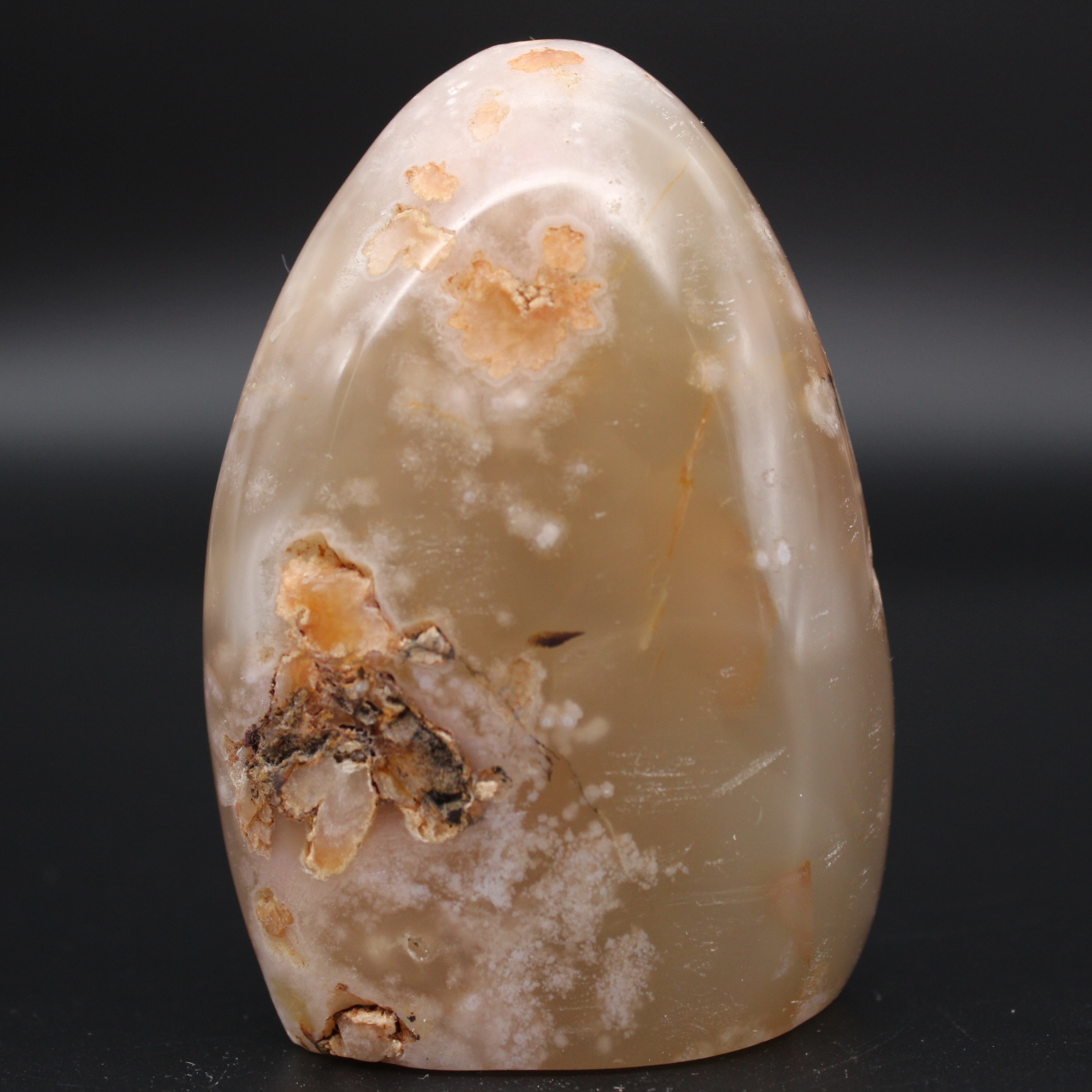 Piedra de ágata flor pulida