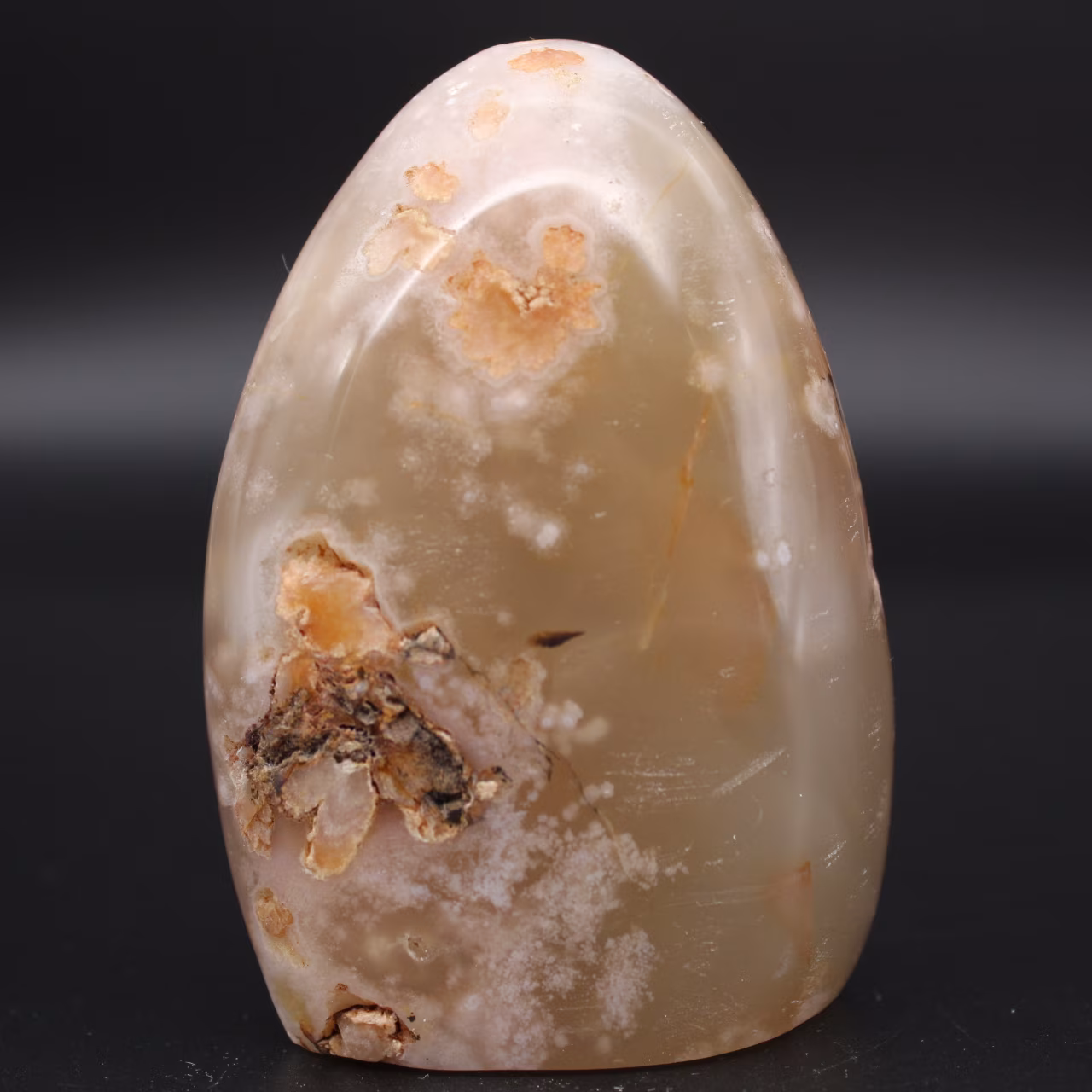 Piedra de ágata flor pulida
