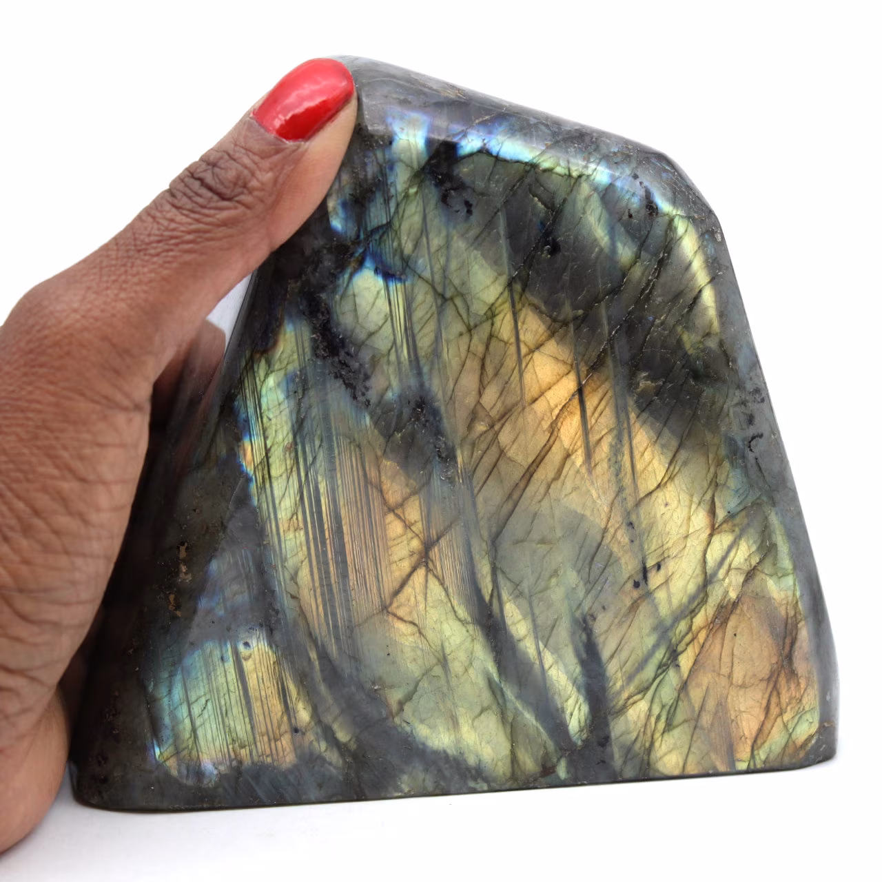Piedra decorativa de labradorita pulida