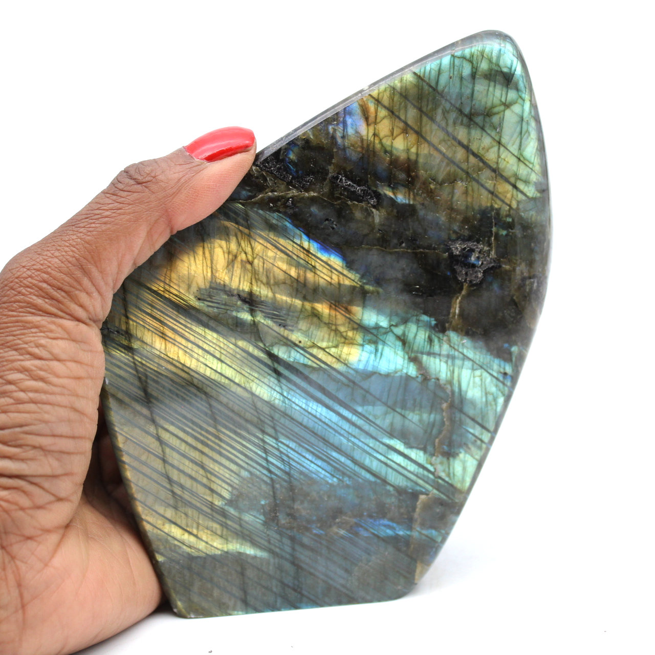 Piedra ornamental labradorita pulida de Madagascar
