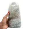 Forma libre de piedra de jaspe de cinta gris - 0
