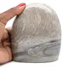Forma libre de piedra de jaspe de cinta gris - 0