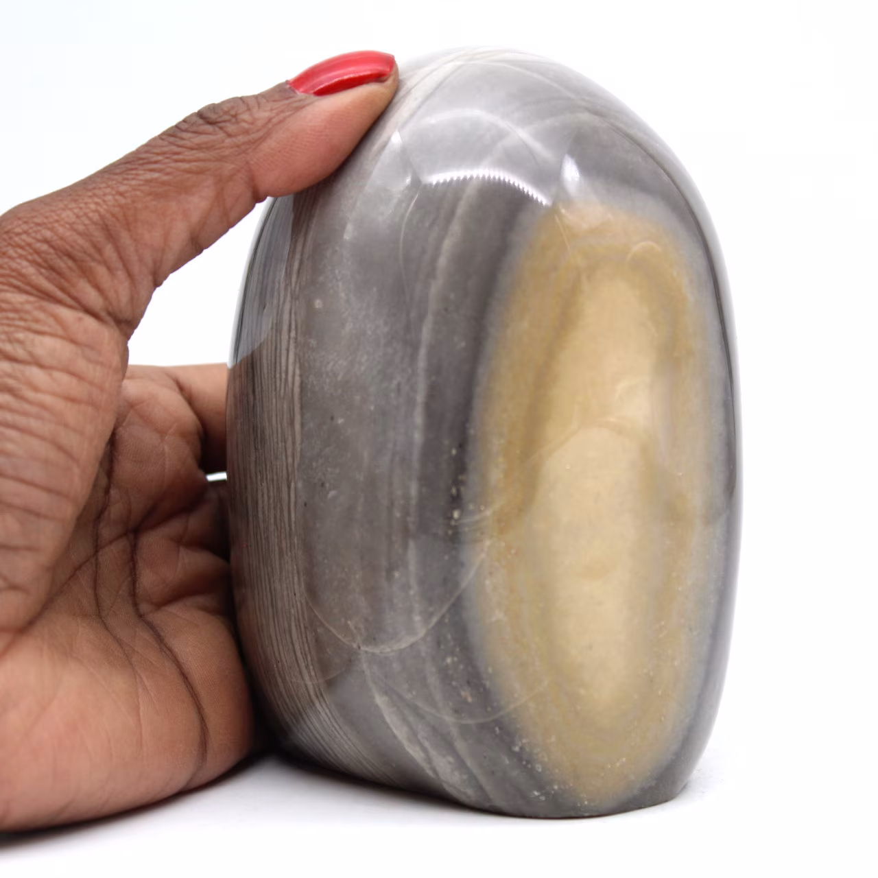 Piedra de jaspe gris natural con bandas