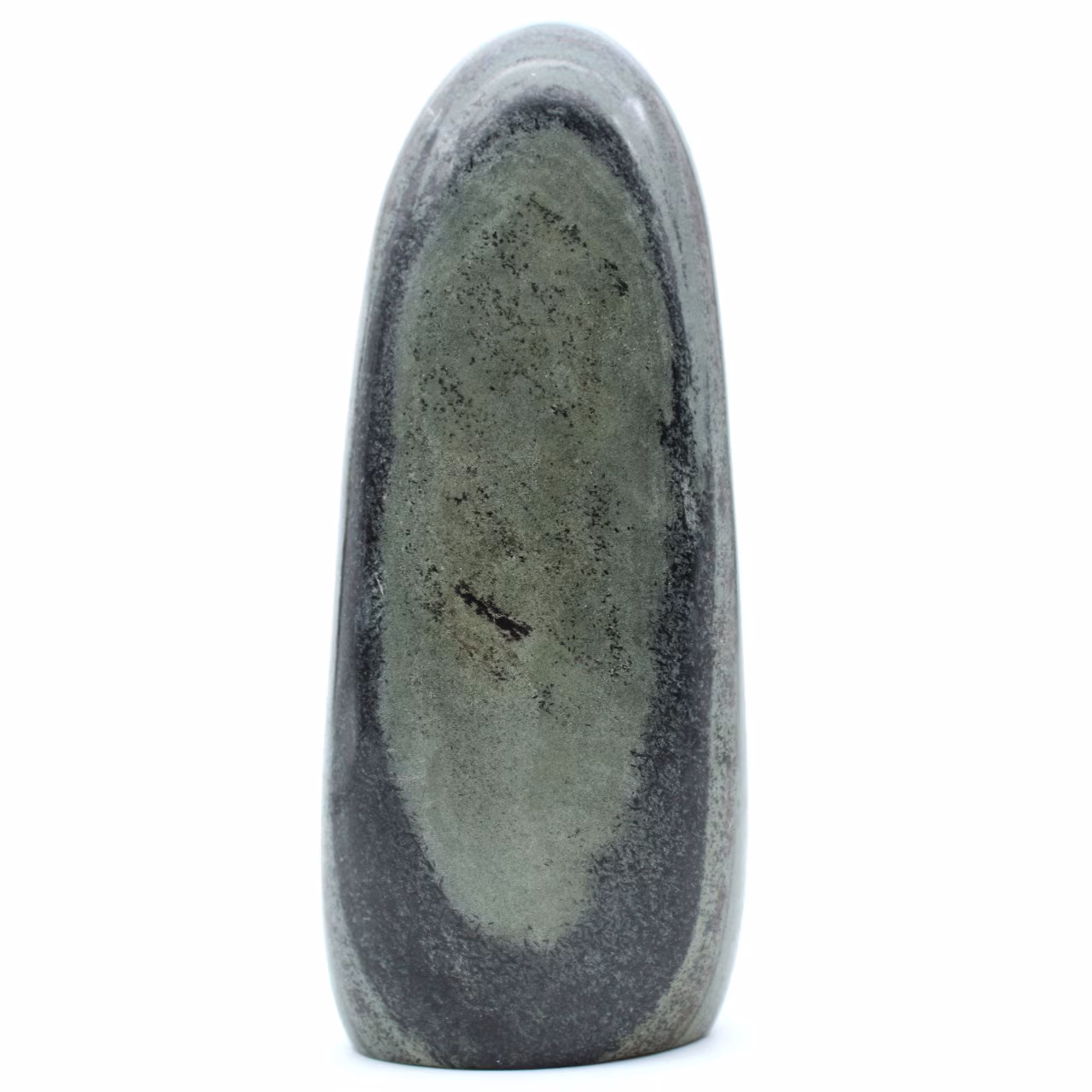 Bloque de jaspe verde estriado natural pulido