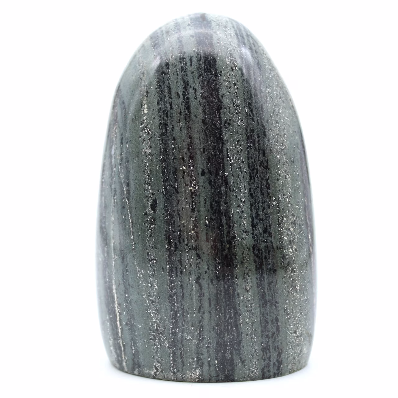 Forma pulida estriada de jaspe verde