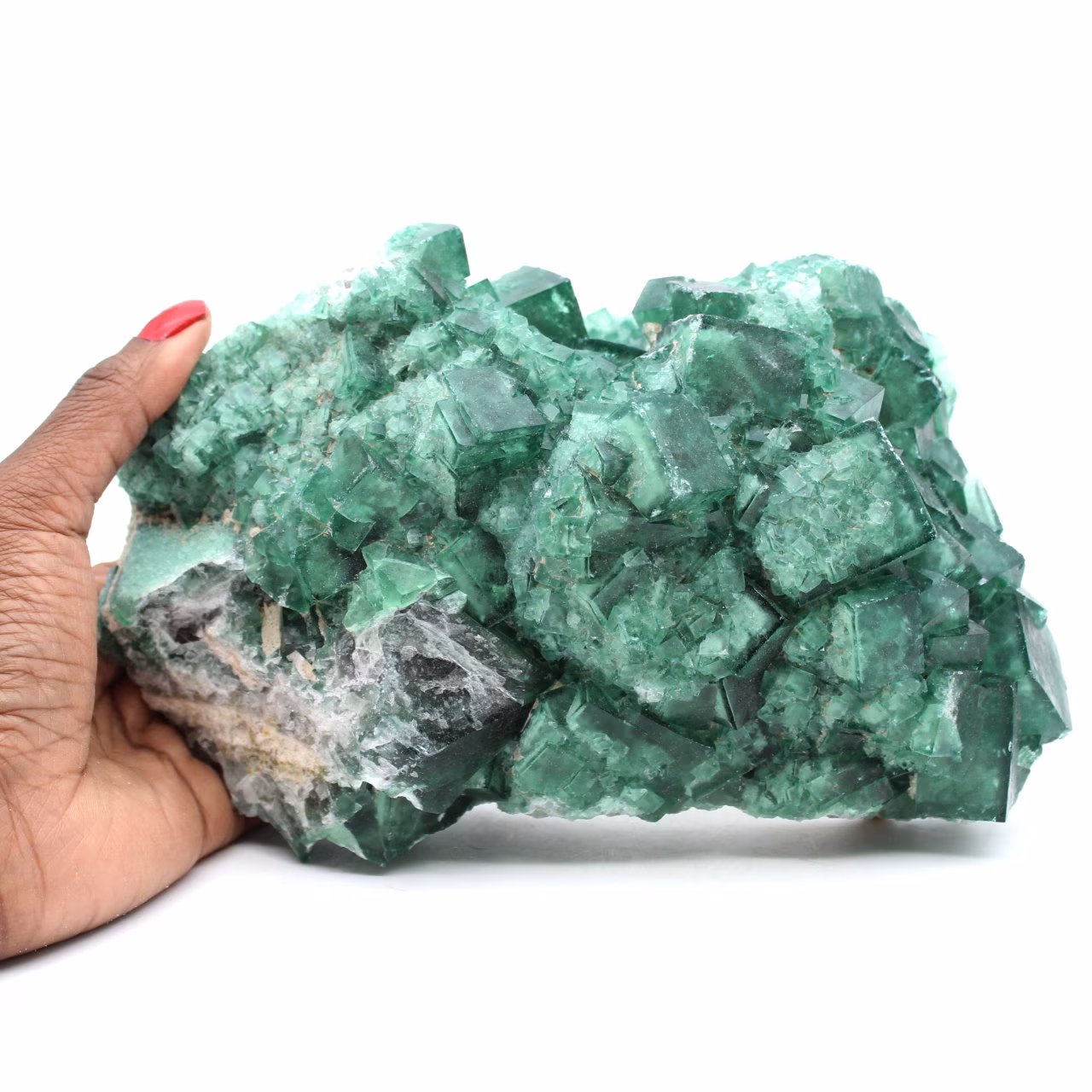 Cristales cúbicos de fluorita en matriz de 2,5 kilo