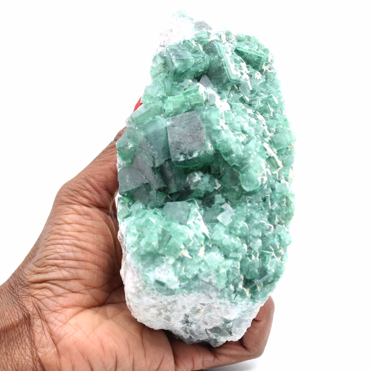 Cristales de fluorita bruta en matriz