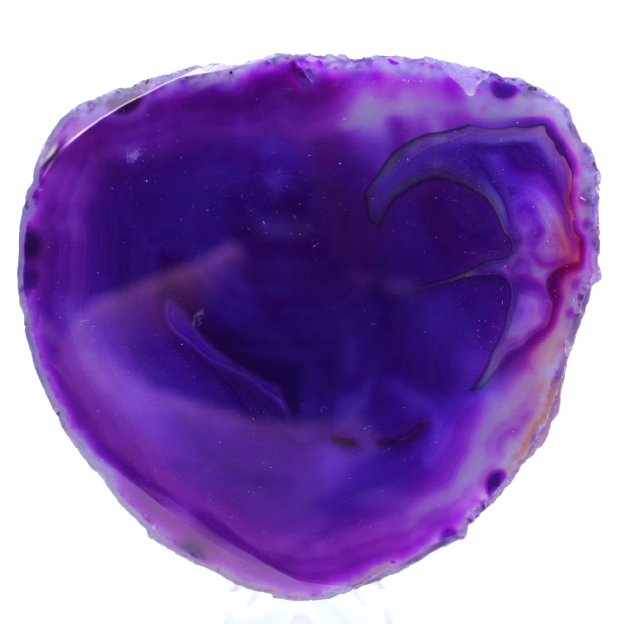 Rebanada de ágata morada de Brasil