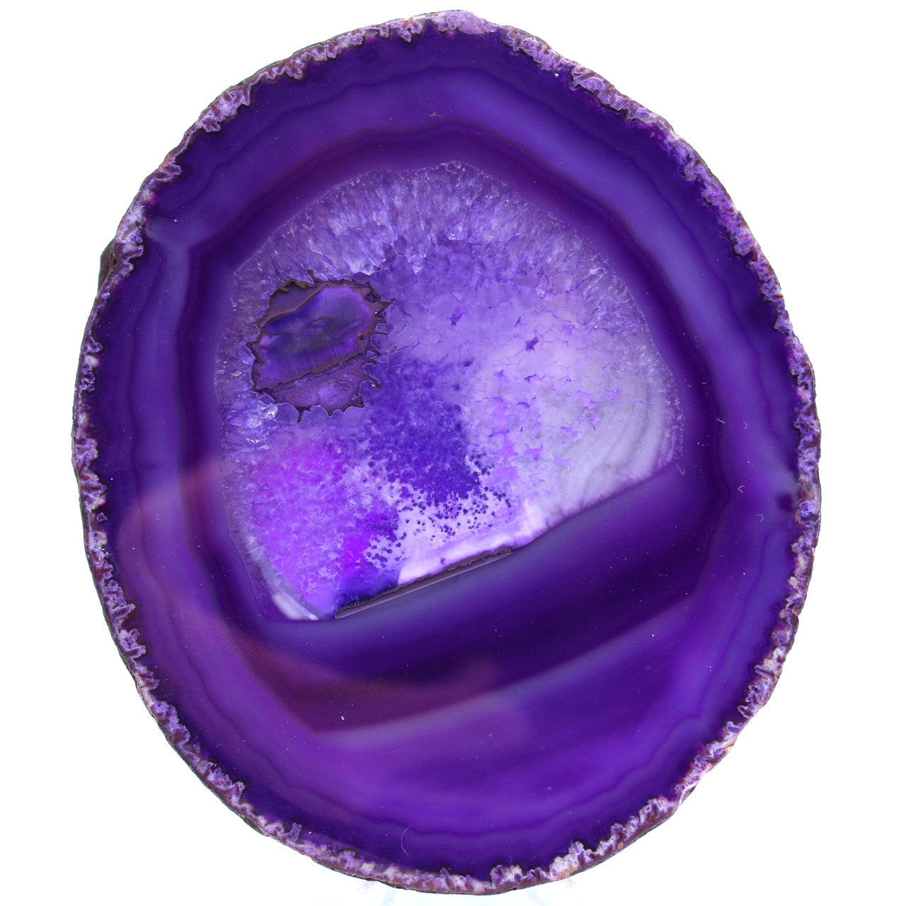 Rebanada decorativa de ágata morada