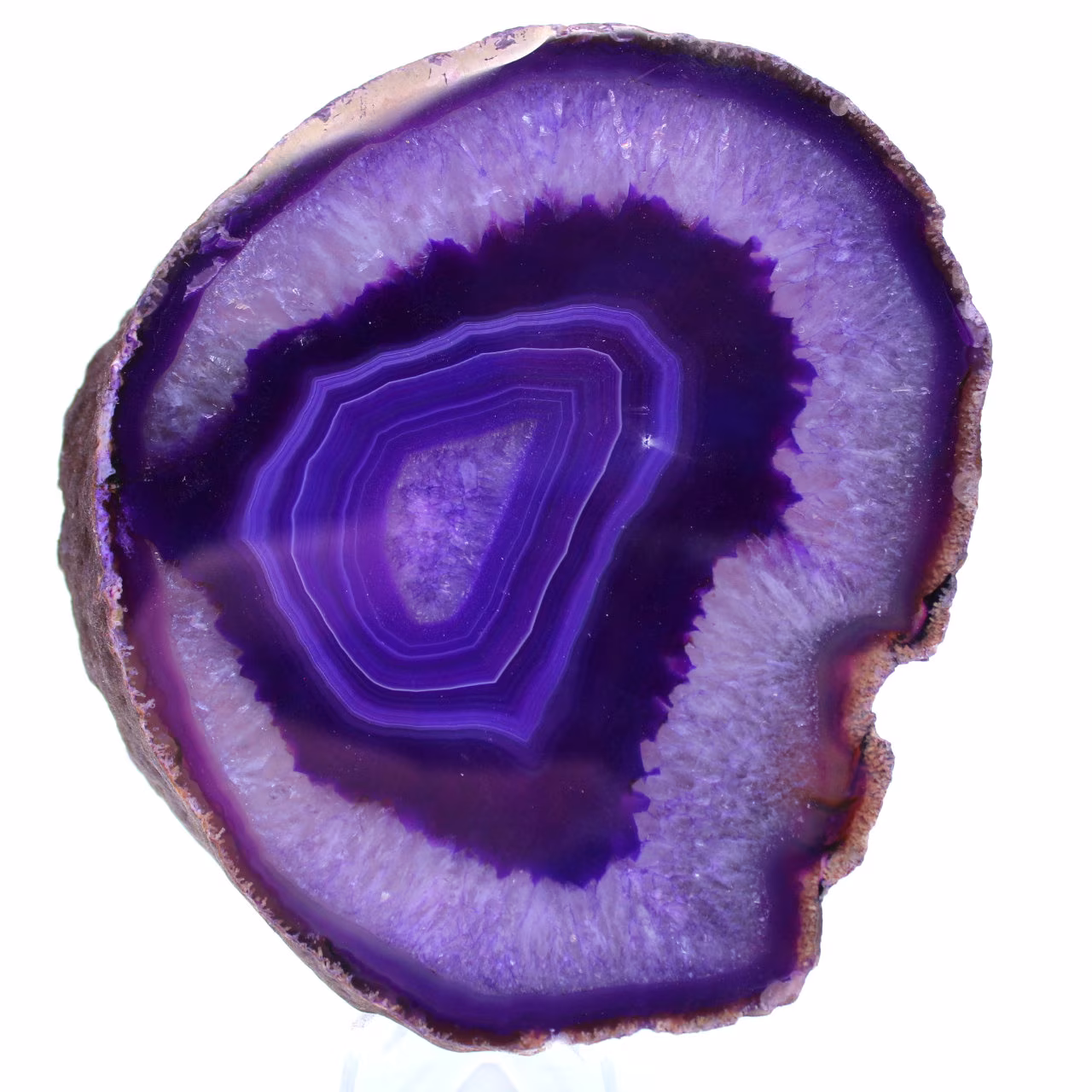 Rebanada de ágata morada ornamental