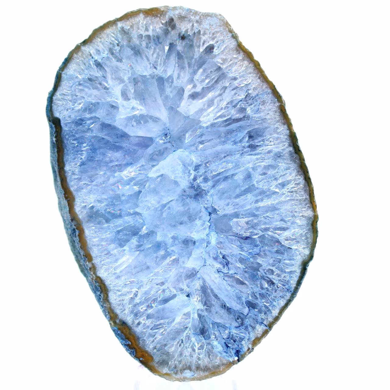 Rebanada de ágata azul