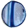 Adorno de ágata azul mineral - 0