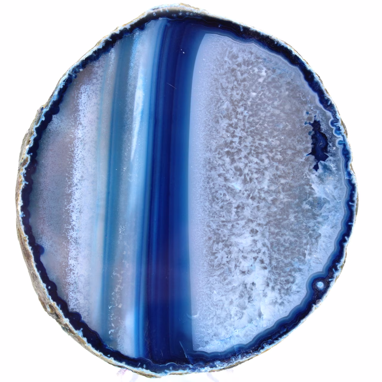 Adorno de ágata azul mineral