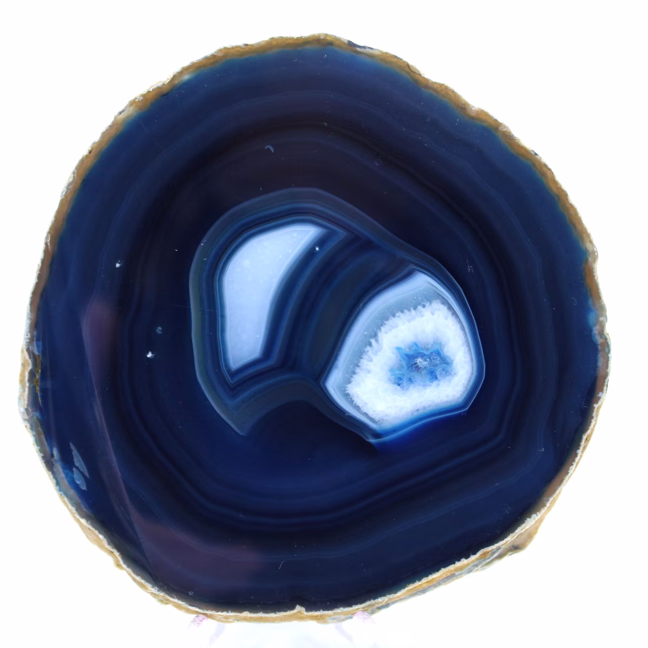 Piedra decorativa de ágata azul