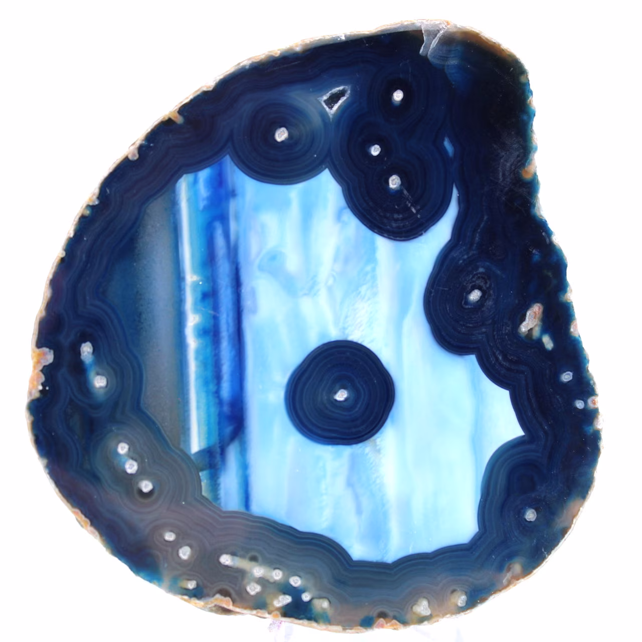 Rebanada de ágata azul