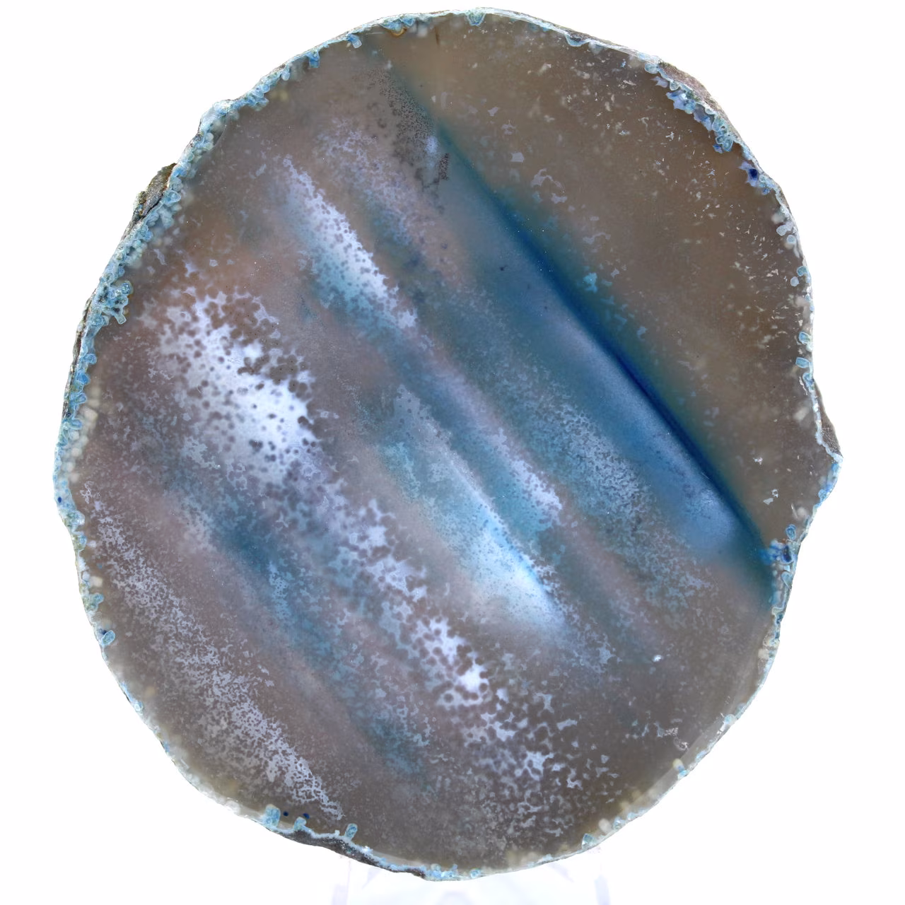 Rodaja de ágata azul de Brasil