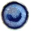 Rebanada de ágata azul ornamental - 0