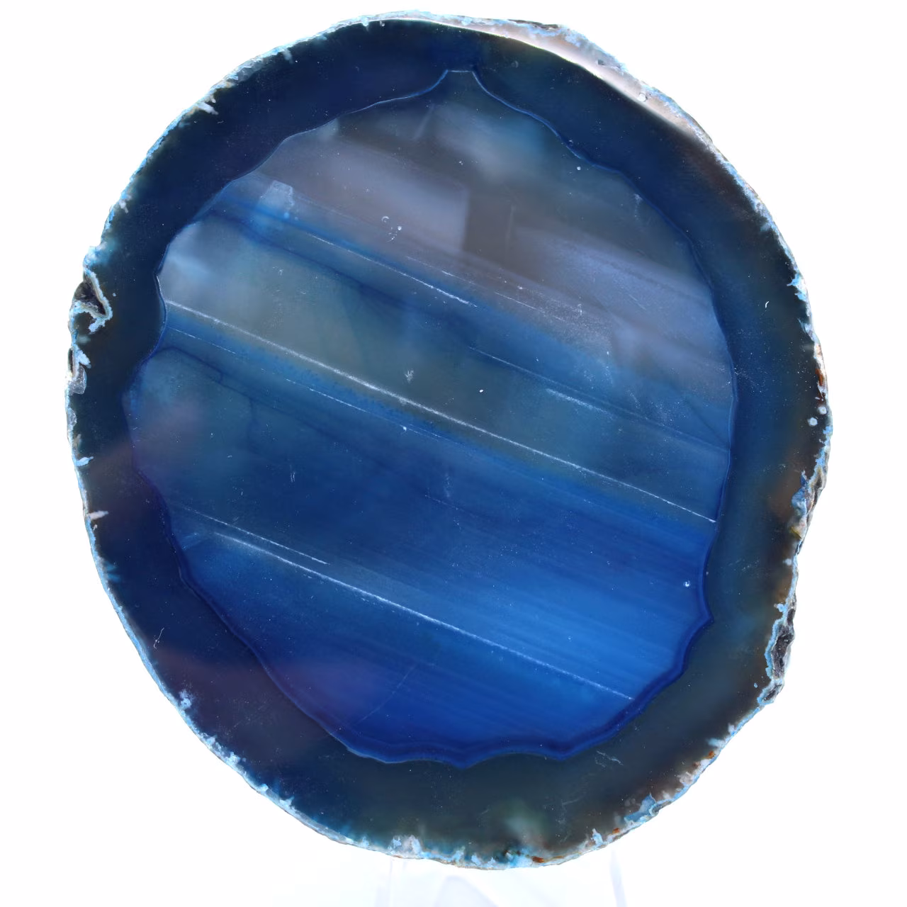 Adorno de ágata azul mineral