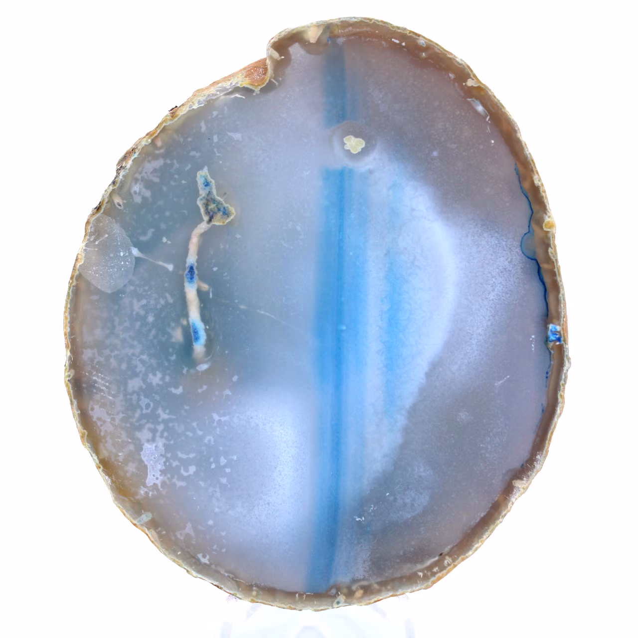 Piedra decorativa de ágata azul