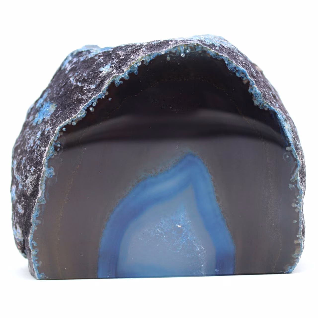 Adorno de ágata azul mineral