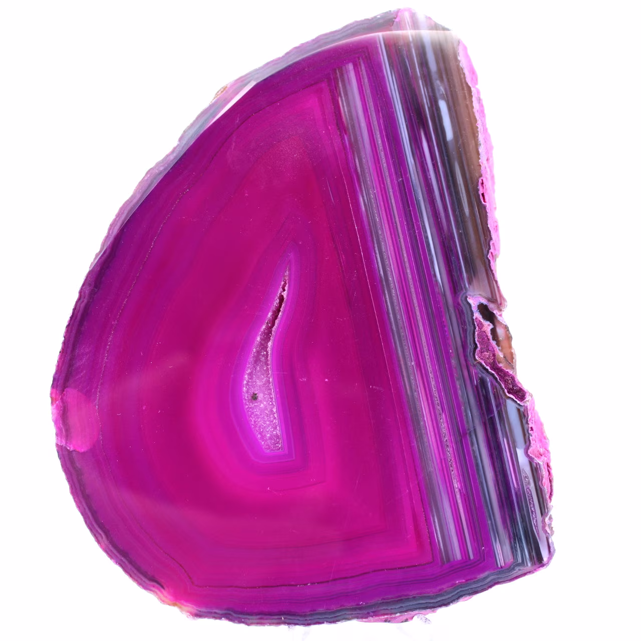 Rebanada de ágata rosa