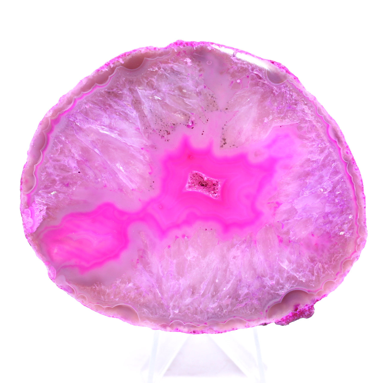 Rebanada de ágata rosa de Brasil