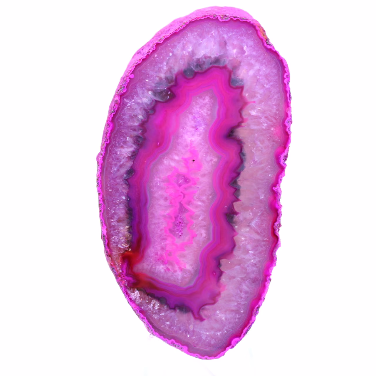 Rebanada decorativa de ágata rosa
