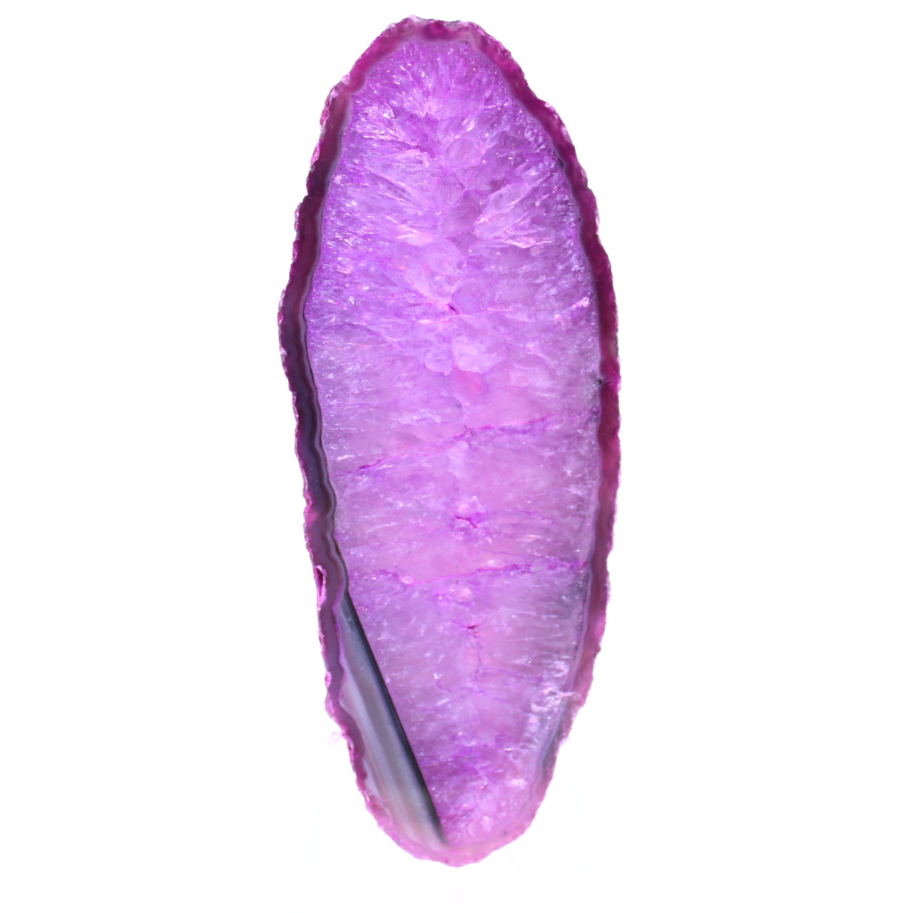 Rebanada de ágata rosa ornamental