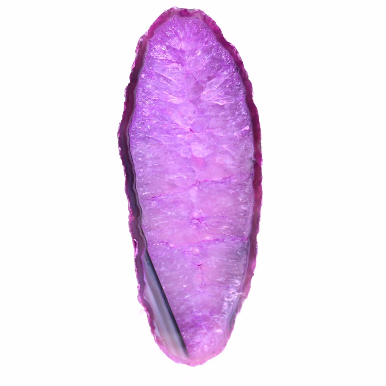 Rebanada de ágata rosa ornamental