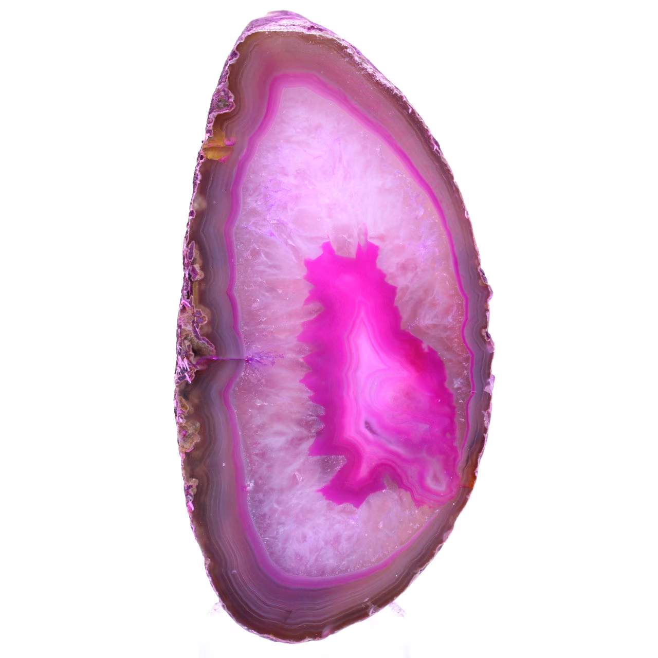 Rebanada de ágata rosa