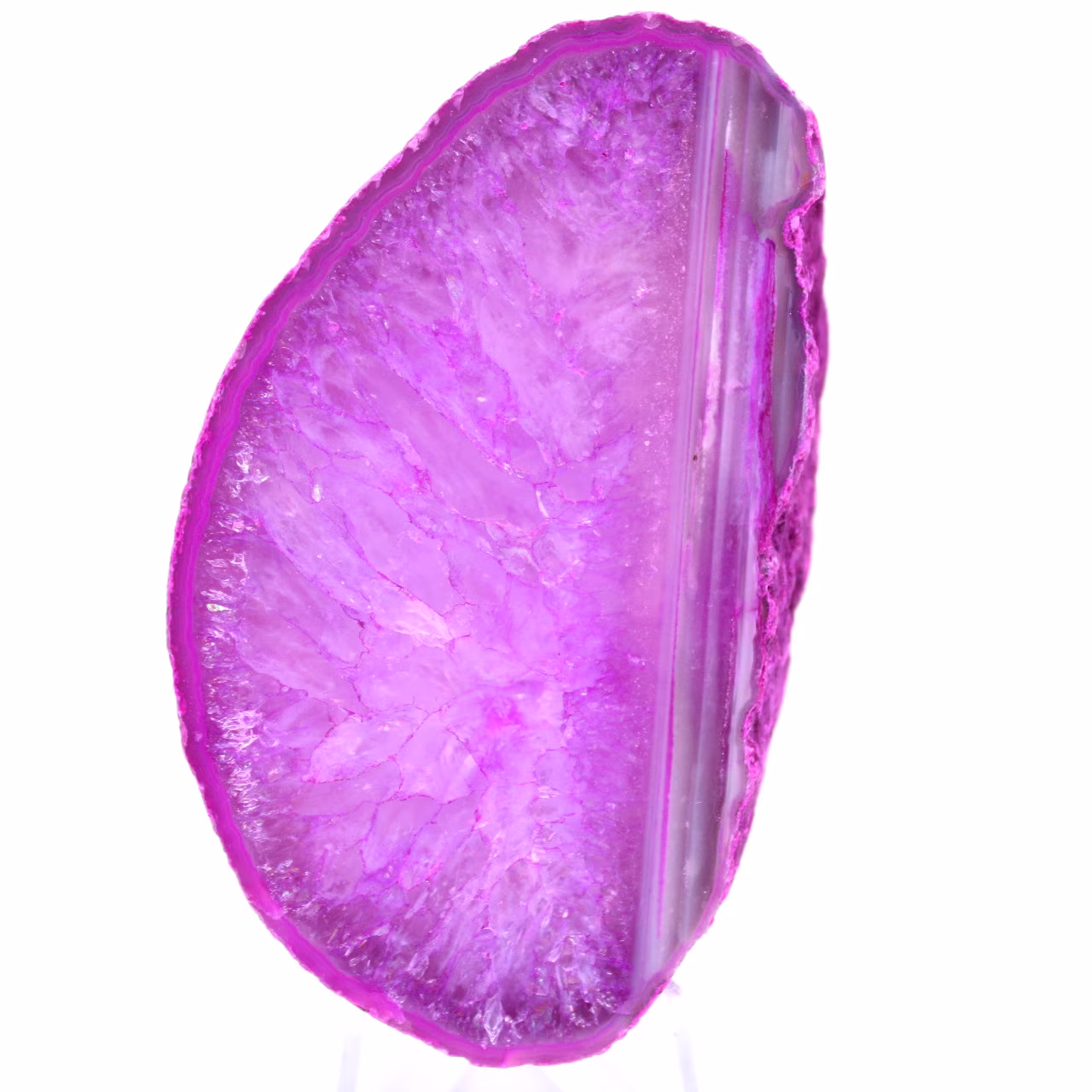 Rebanada de ágata rosa ornamental