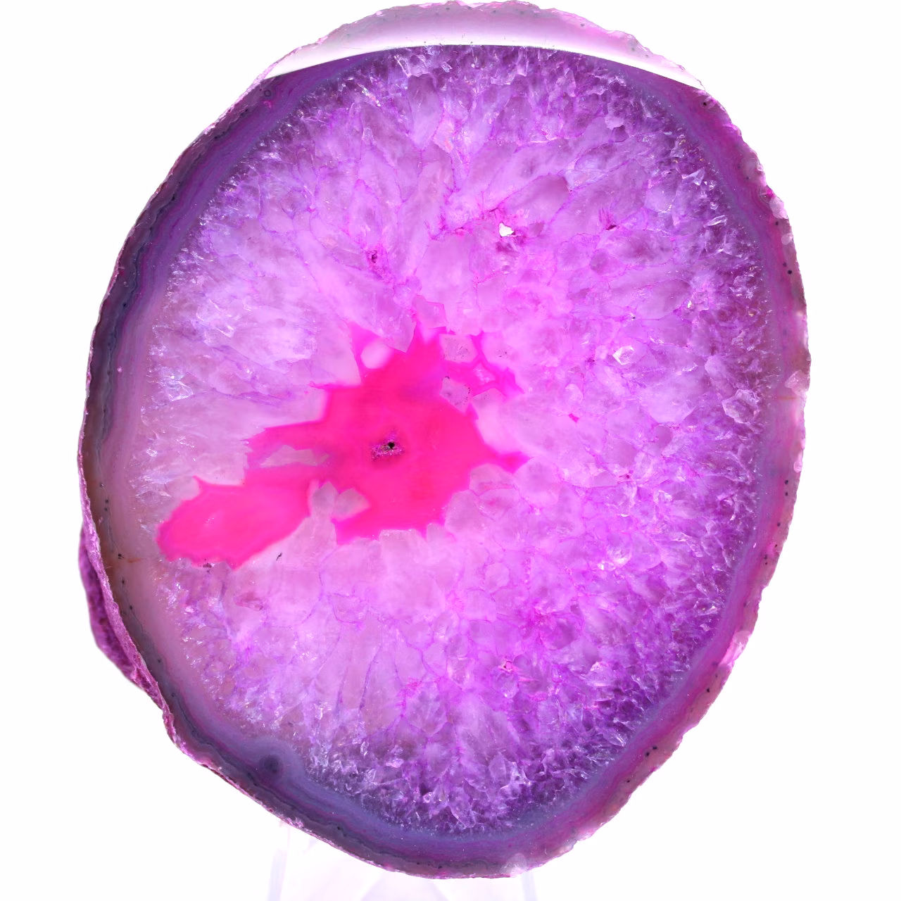 Rebanada de ágata rosa de Brasil