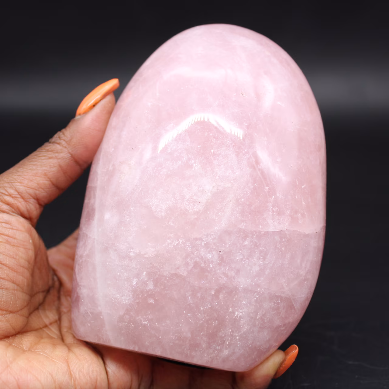 Piedra pulida de cuarzo rosa