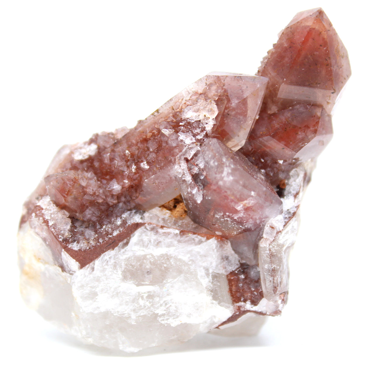 Cristales de cuarzo rojo