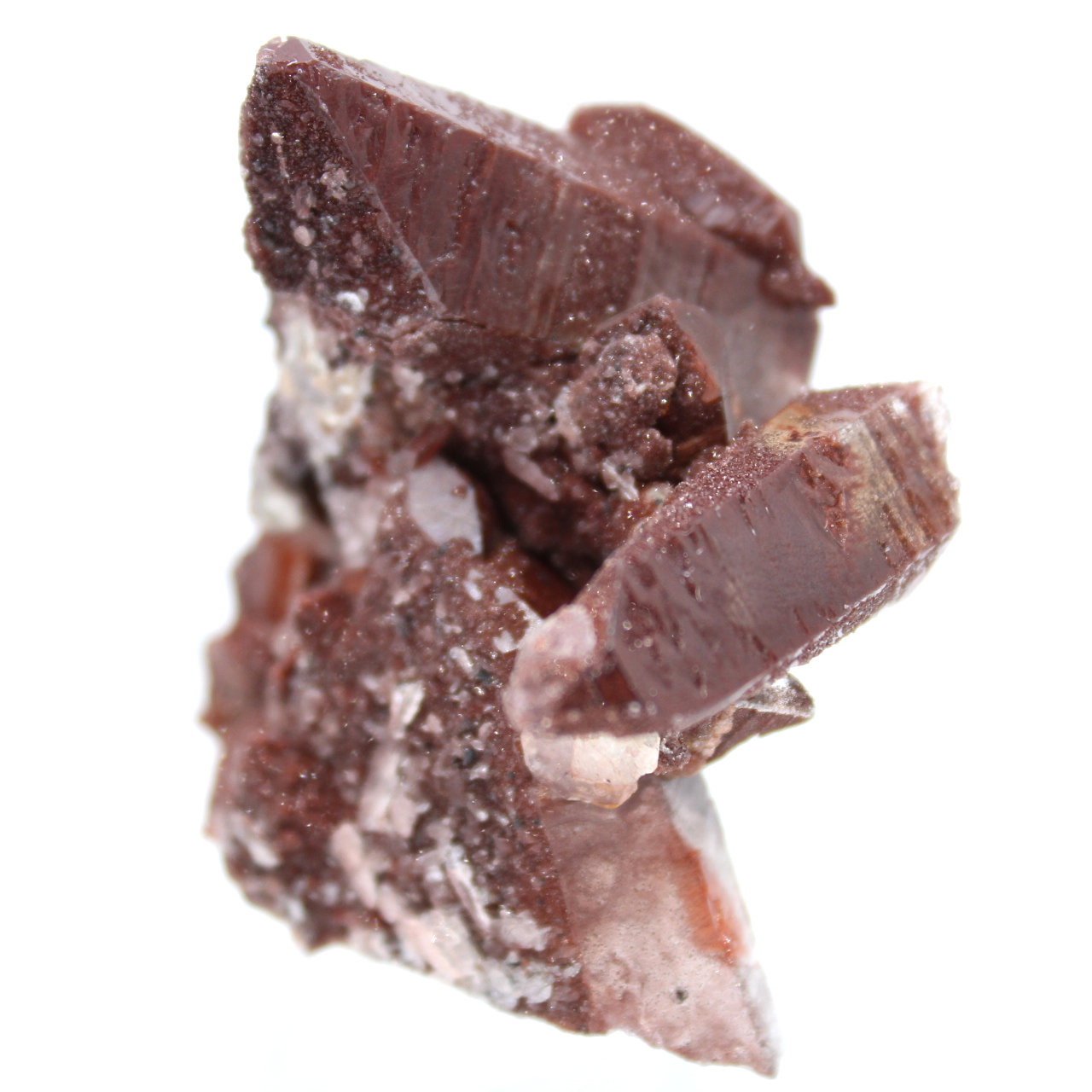 Cristales de cuarzo rojo