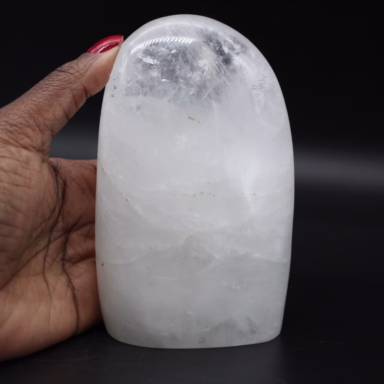 Piedra pulida de cristal de roca