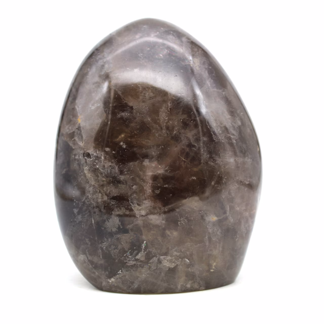 Piedra de cuarzo ahumado pulido