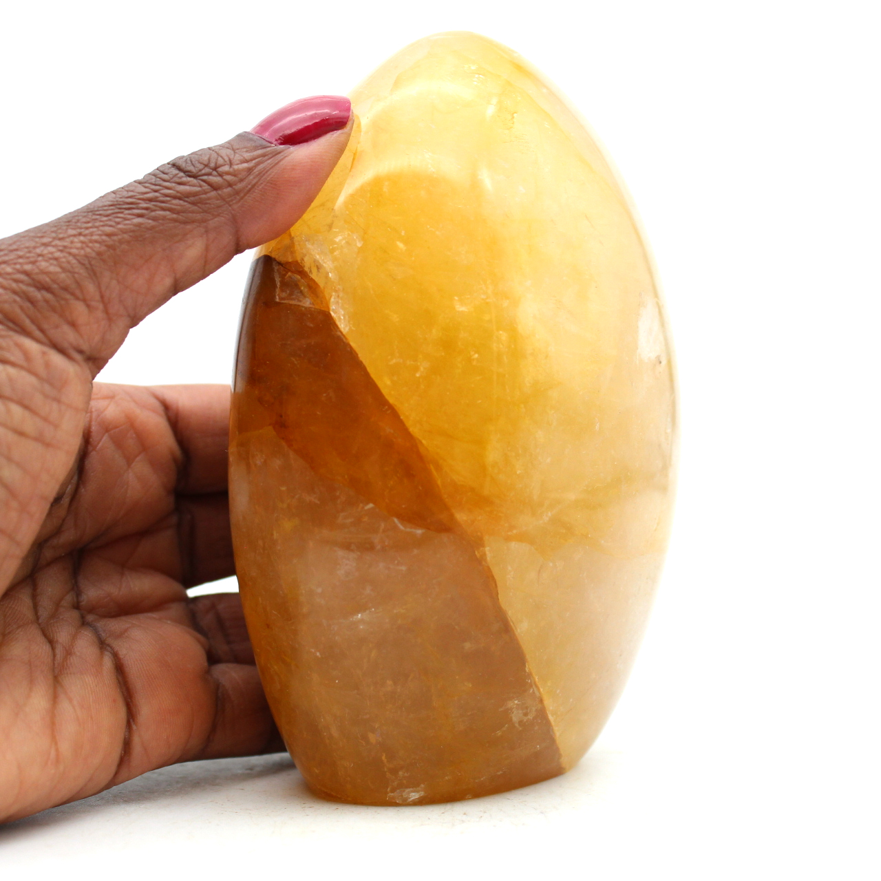 Piedra pulida de cuarzo amarillo