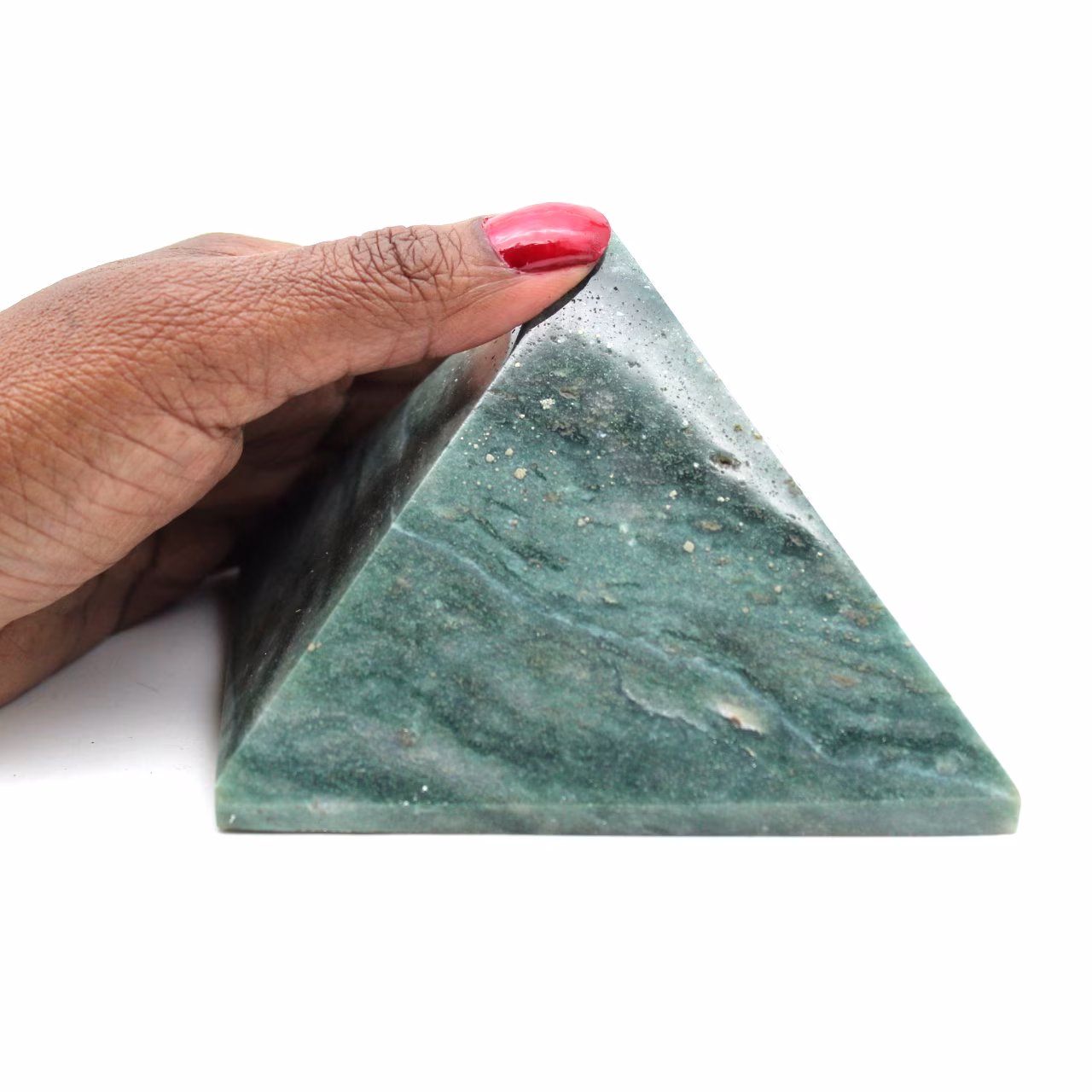 Pirámide de jaspe verde