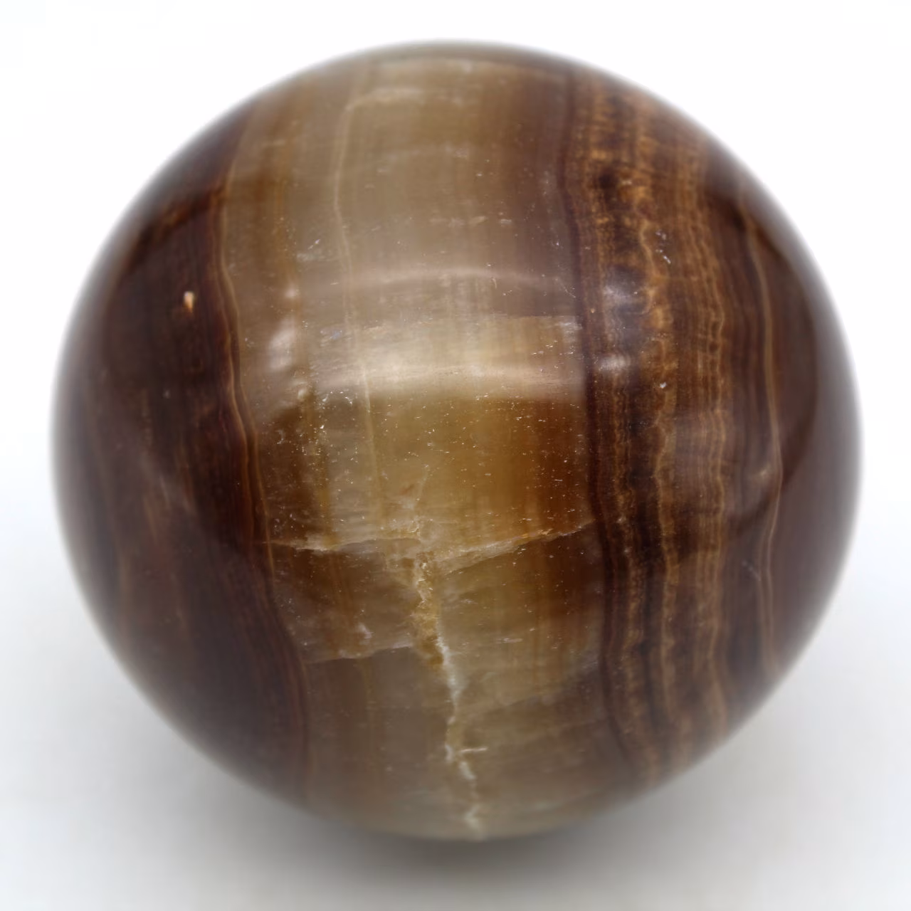 Esfera de calcita marrón
