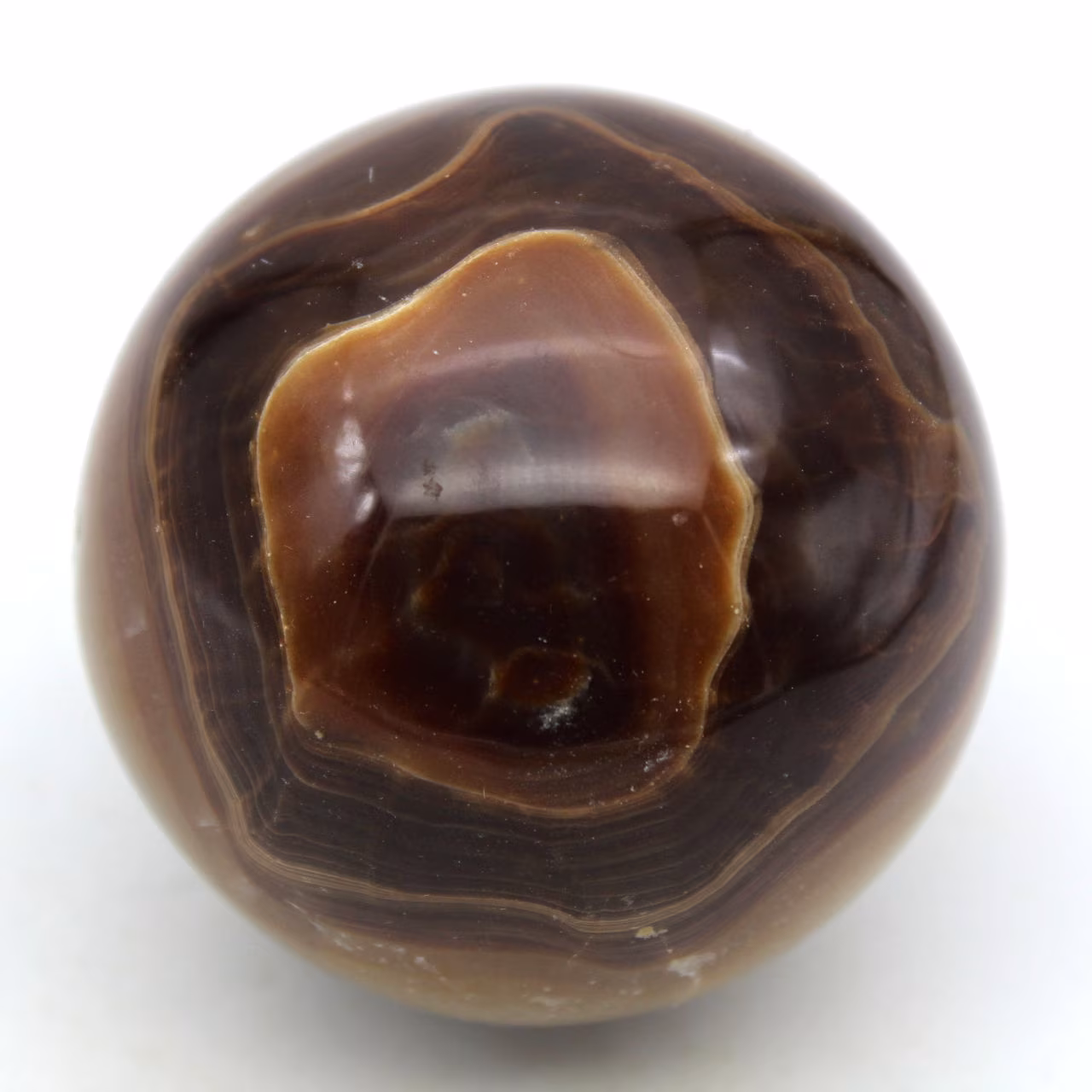 Esfera de calcita marrón
