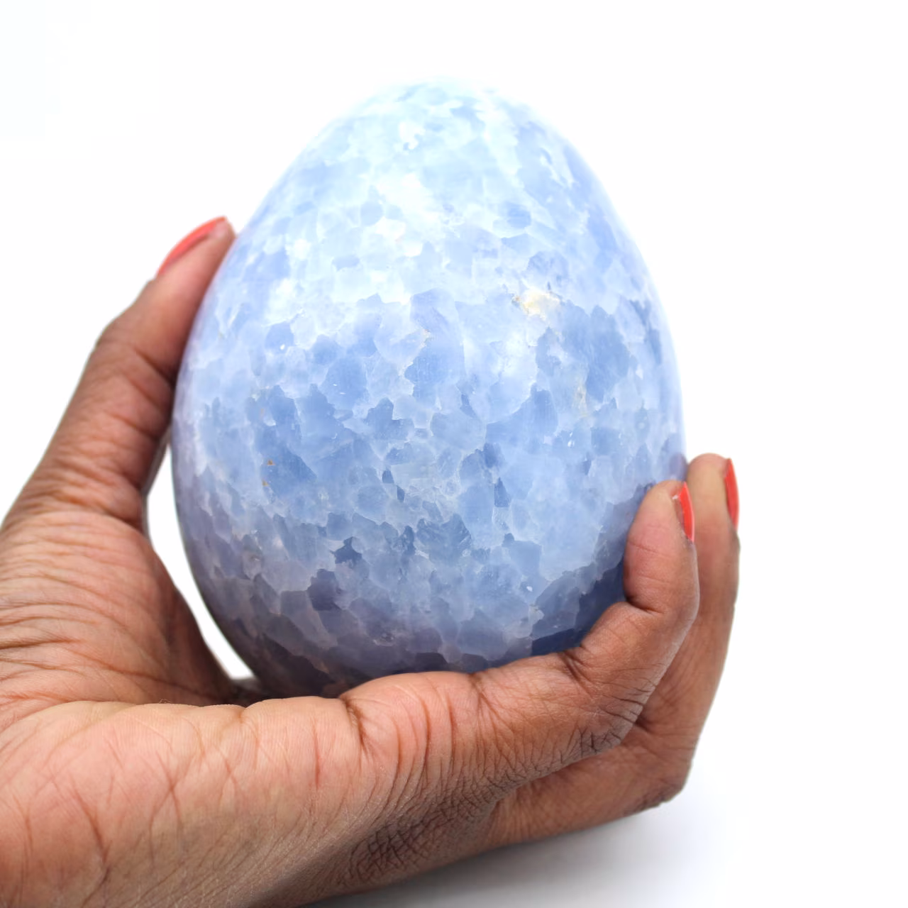 Huevo mineral calcita azul