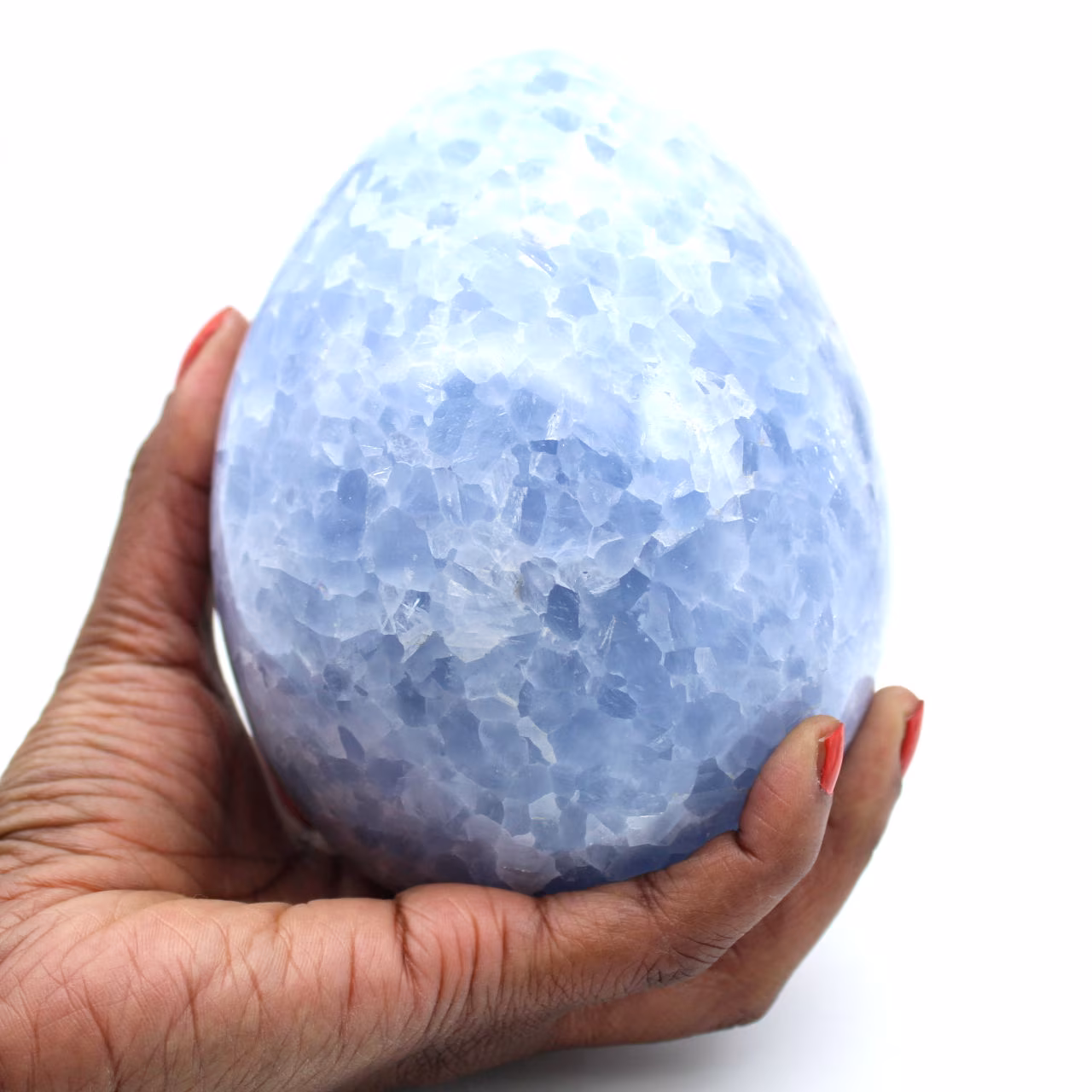 Huevo mineral calcita azul