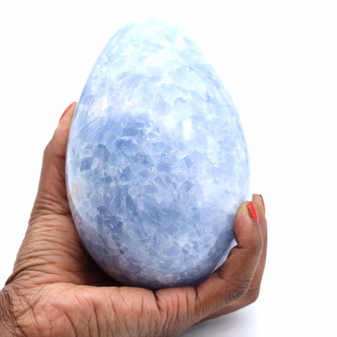 Huevo mineral calcita azul