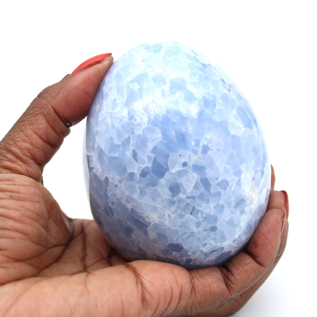 Huevo mineral calcita azul