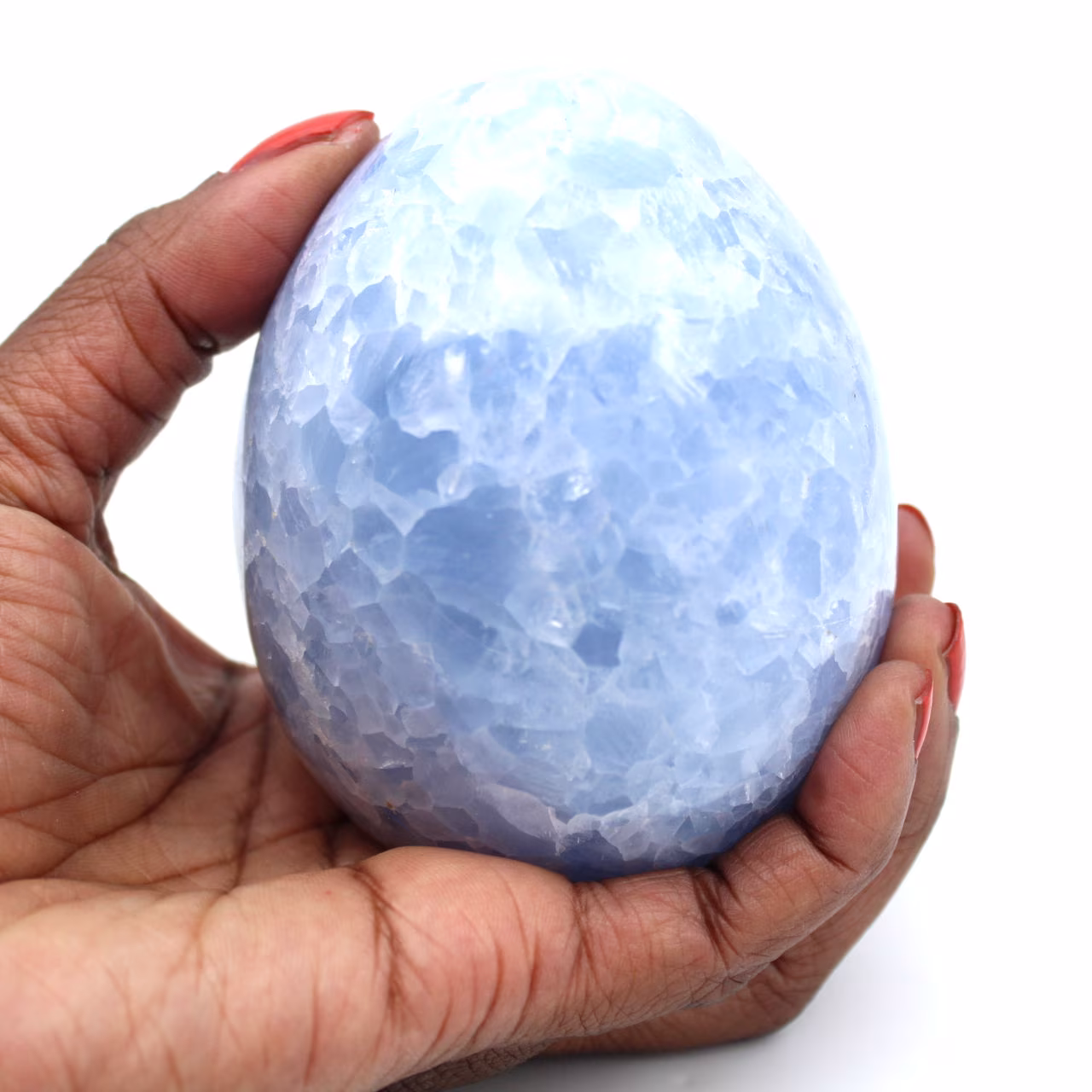 Huevo mineral calcita azul